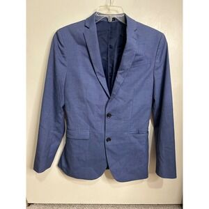Blue Blazer Slim‎ Fit Two Button Sport Coat Casual Everyday 36R
